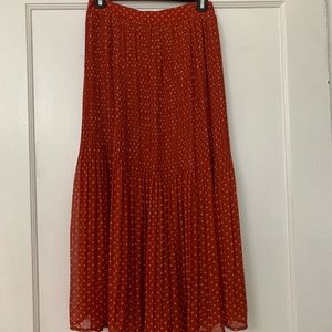 Pleated polka dot midi skirt - Maison Jules